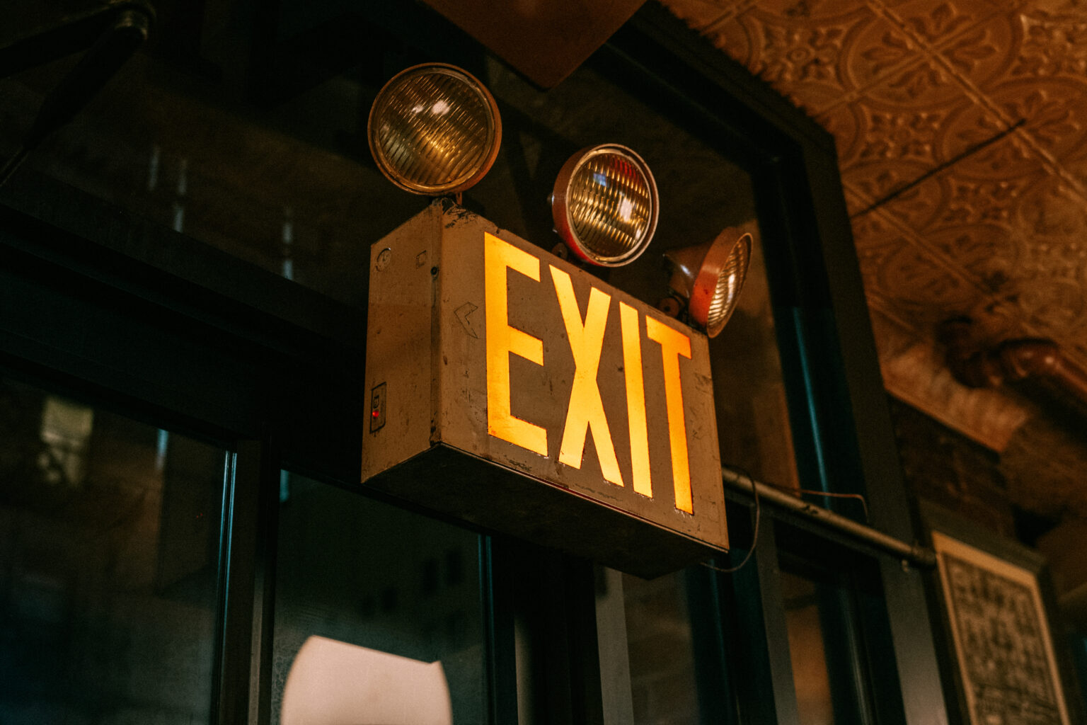 Illuminated exit sign